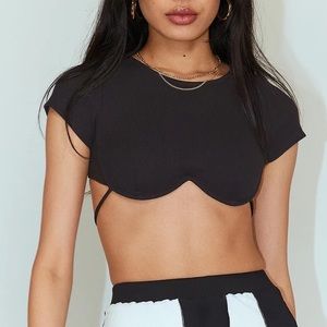 Black cropped top | Size 4